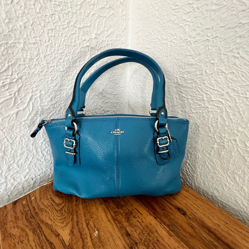Coach Teal Leather Handbag